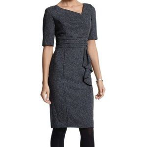 Sz 12 White House Black Market Dress Short Sleeve Lined Machine washable